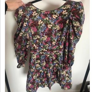 Zara floral print baby doll dress